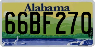 AL license plate 66BF270