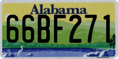 AL license plate 66BF271