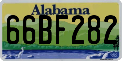 AL license plate 66BF282