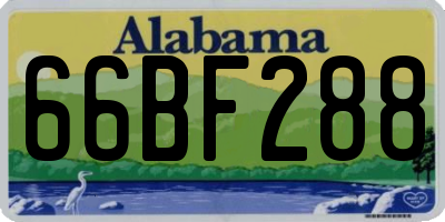 AL license plate 66BF288