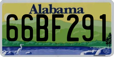 AL license plate 66BF291