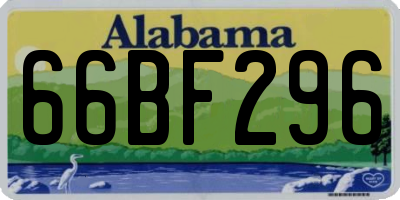 AL license plate 66BF296