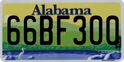 AL license plate 66BF300