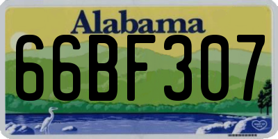 AL license plate 66BF307