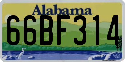AL license plate 66BF314