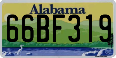 AL license plate 66BF319
