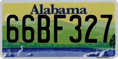 AL license plate 66BF327
