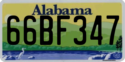 AL license plate 66BF347