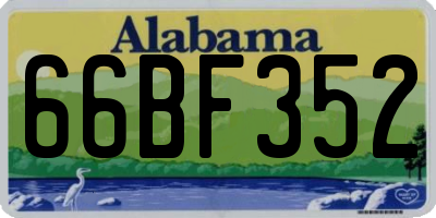 AL license plate 66BF352