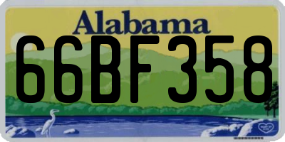 AL license plate 66BF358