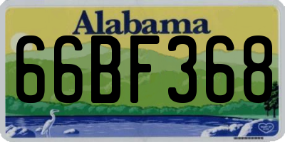 AL license plate 66BF368