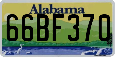 AL license plate 66BF370