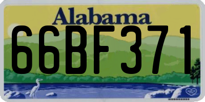 AL license plate 66BF371