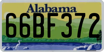 AL license plate 66BF372