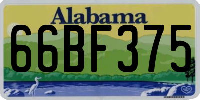 AL license plate 66BF375