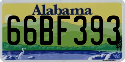 AL license plate 66BF393