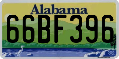 AL license plate 66BF396