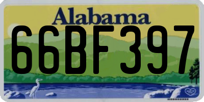 AL license plate 66BF397