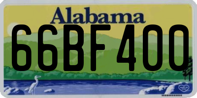 AL license plate 66BF400