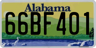 AL license plate 66BF401