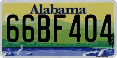 AL license plate 66BF404