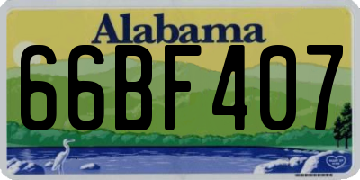 AL license plate 66BF407