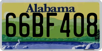AL license plate 66BF408