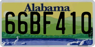 AL license plate 66BF410