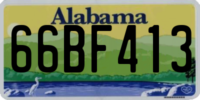AL license plate 66BF413
