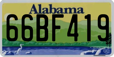 AL license plate 66BF419