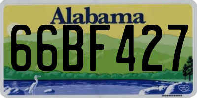 AL license plate 66BF427