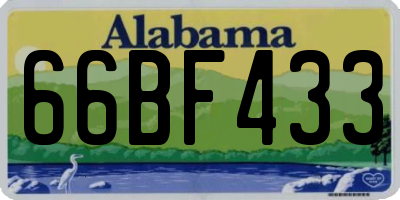 AL license plate 66BF433