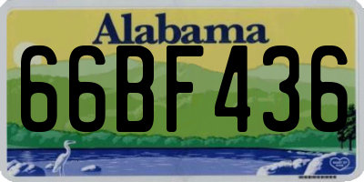 AL license plate 66BF436