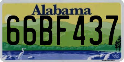 AL license plate 66BF437