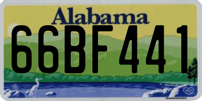 AL license plate 66BF441