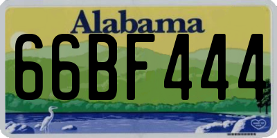 AL license plate 66BF444