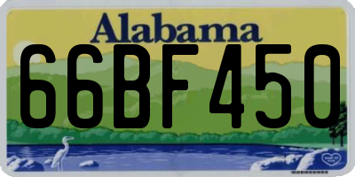 AL license plate 66BF450