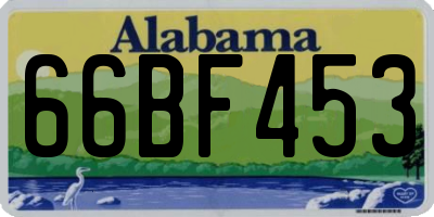 AL license plate 66BF453