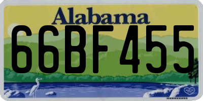 AL license plate 66BF455