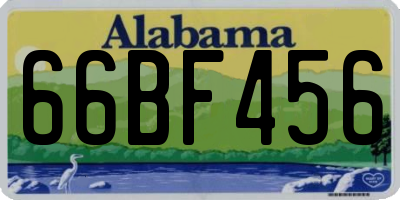 AL license plate 66BF456