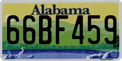AL license plate 66BF459