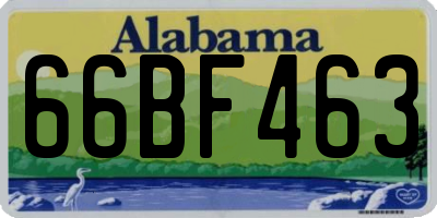 AL license plate 66BF463