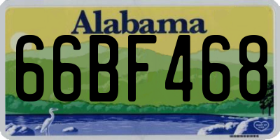 AL license plate 66BF468