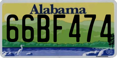 AL license plate 66BF474