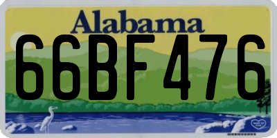 AL license plate 66BF476