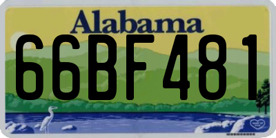 AL license plate 66BF481