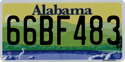 AL license plate 66BF483