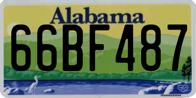AL license plate 66BF487