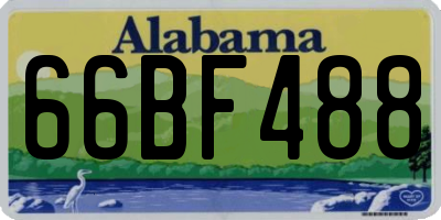 AL license plate 66BF488