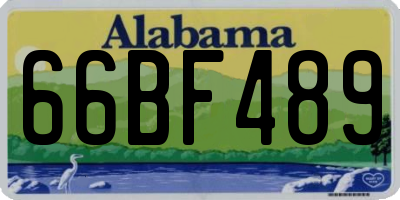 AL license plate 66BF489